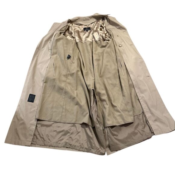 London Fog Tan Long Trench Coat - Picture 6 of 12